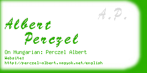 albert perczel business card